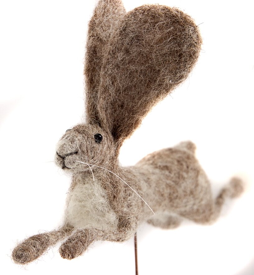 Characterful felted sculptures of British Birds and Beasts made by hand in my Devon studio