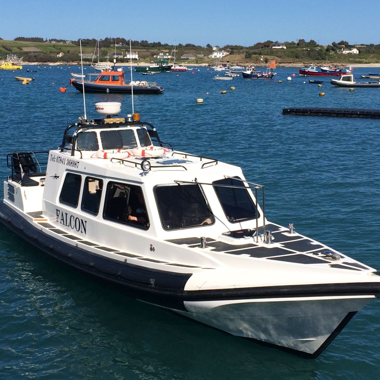 A fast rib available for private hire across the islands and Penzance trips. 07841368987.