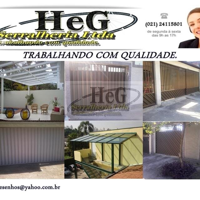 HeG Serralheria com os melhores profissionais para você. Fazemos portas, portões de ferro e aluminio, grades, janelas, treliças e tudo em que a arte nos dar!!!