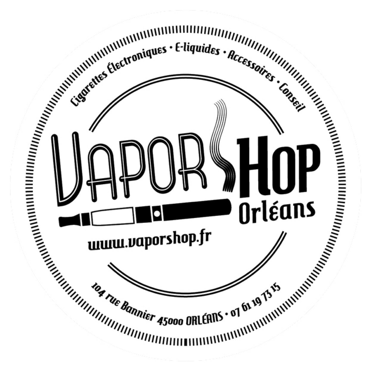 Cigarrettes Électroniques, Mods, E-liquides, accessoires et conseil. 104 rue Bannier 45000 Orleans & 29 bis rue jehan de meung 45130 Meung/Loire