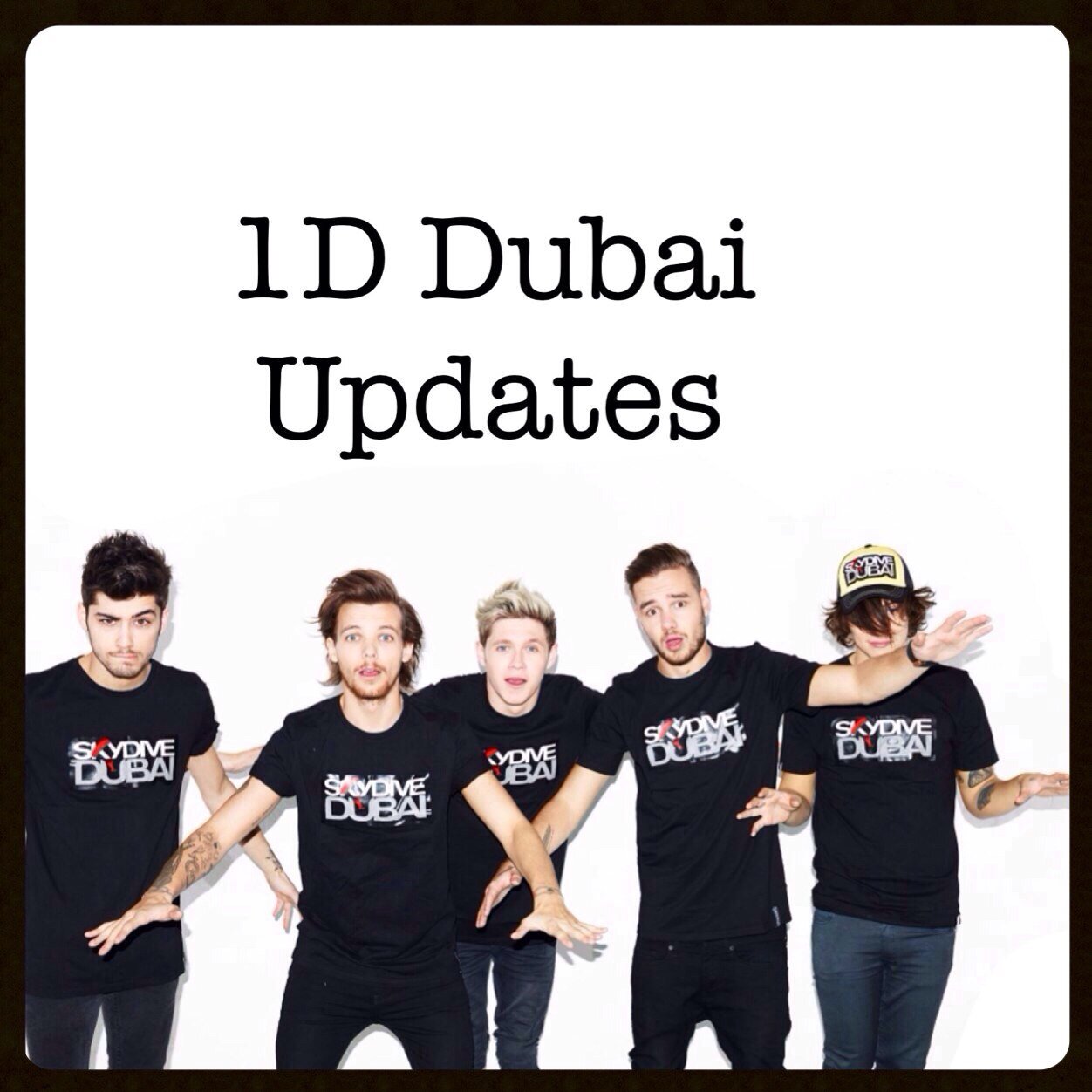 Here to update you on the boys' show in Dubai which will be on the 4th of April 2015 and everything else related.