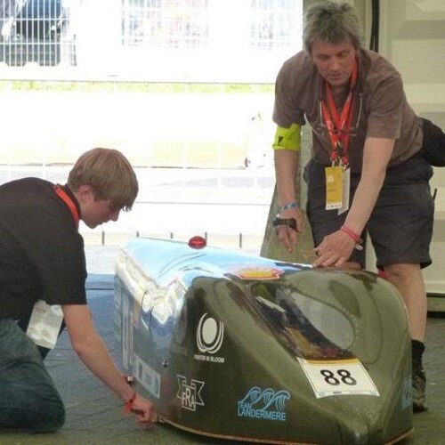 Racing team Racing Greenpower F24 series and is team Landermere competing in the shell eco marathon