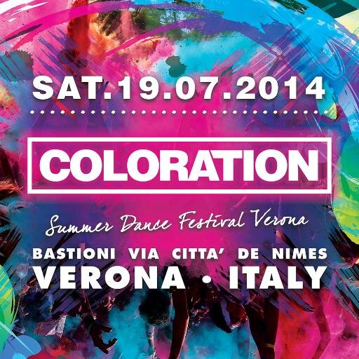 Saturday the 19th July the first edition of this colorful event takes place in Verona Italy with an international dj line-up. Get your tickets now!