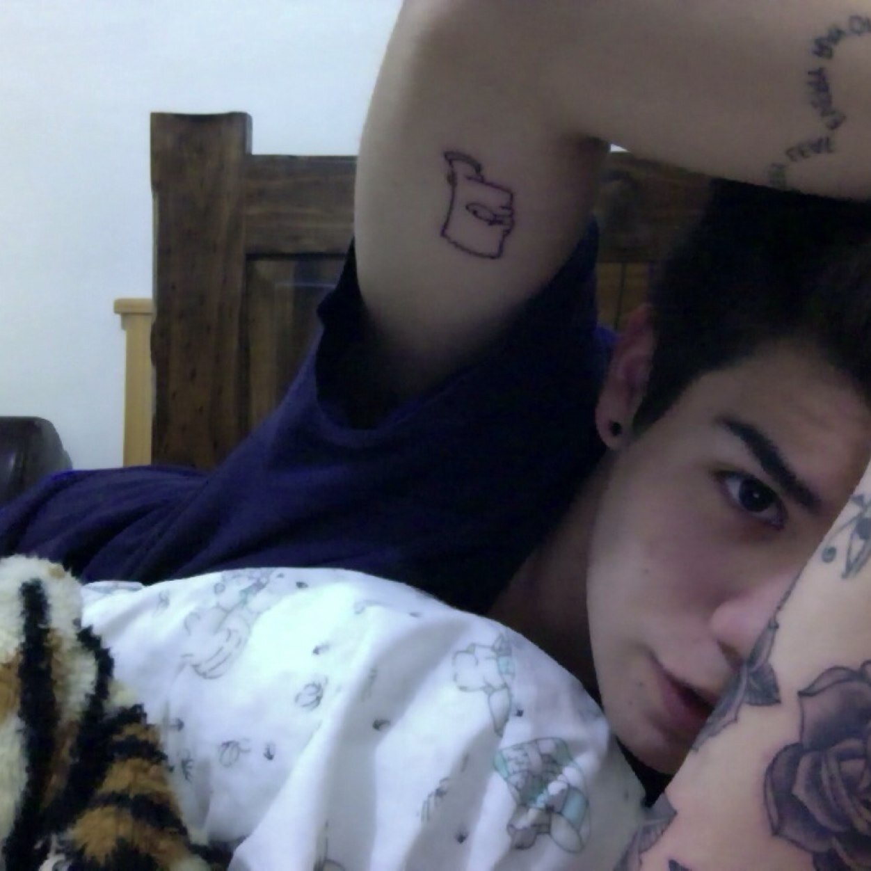 Sad teens with happy faces