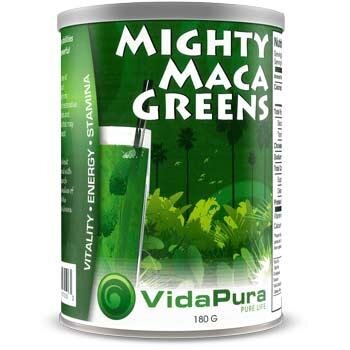 Mighty Maca Greens is a marvelous alkalizing, antioxidant, all-natural drink. Experience better energy, mood, libido, and overall well-being!