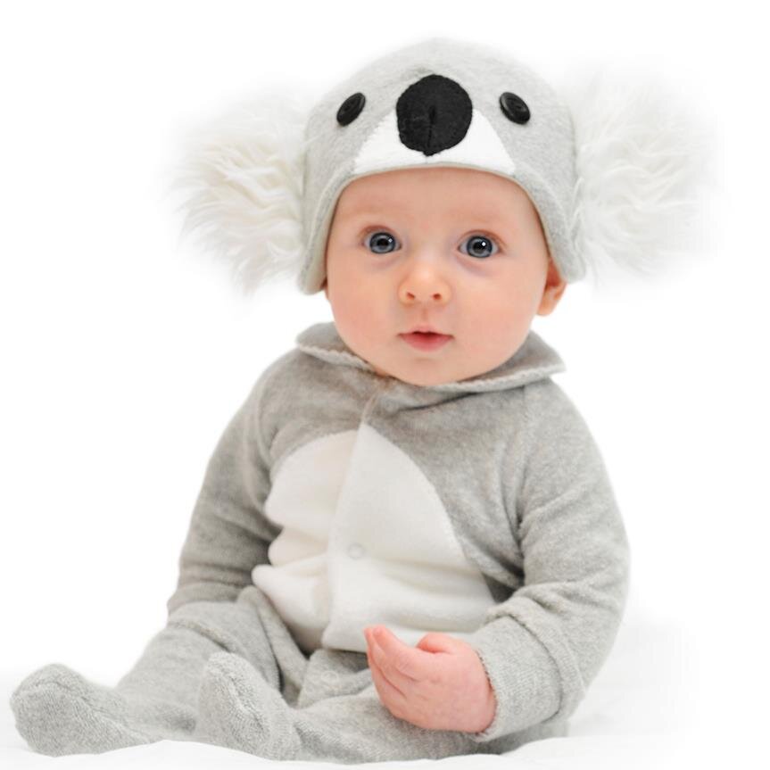 Lil' Creatures are adorable baby costumes with matching hats: Ladybird, Koala and Reindeer