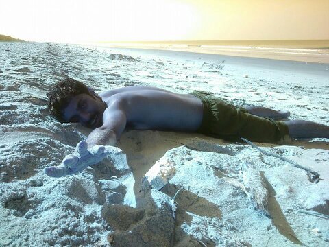 is closin..his eyes and learning to breathe..... ☮