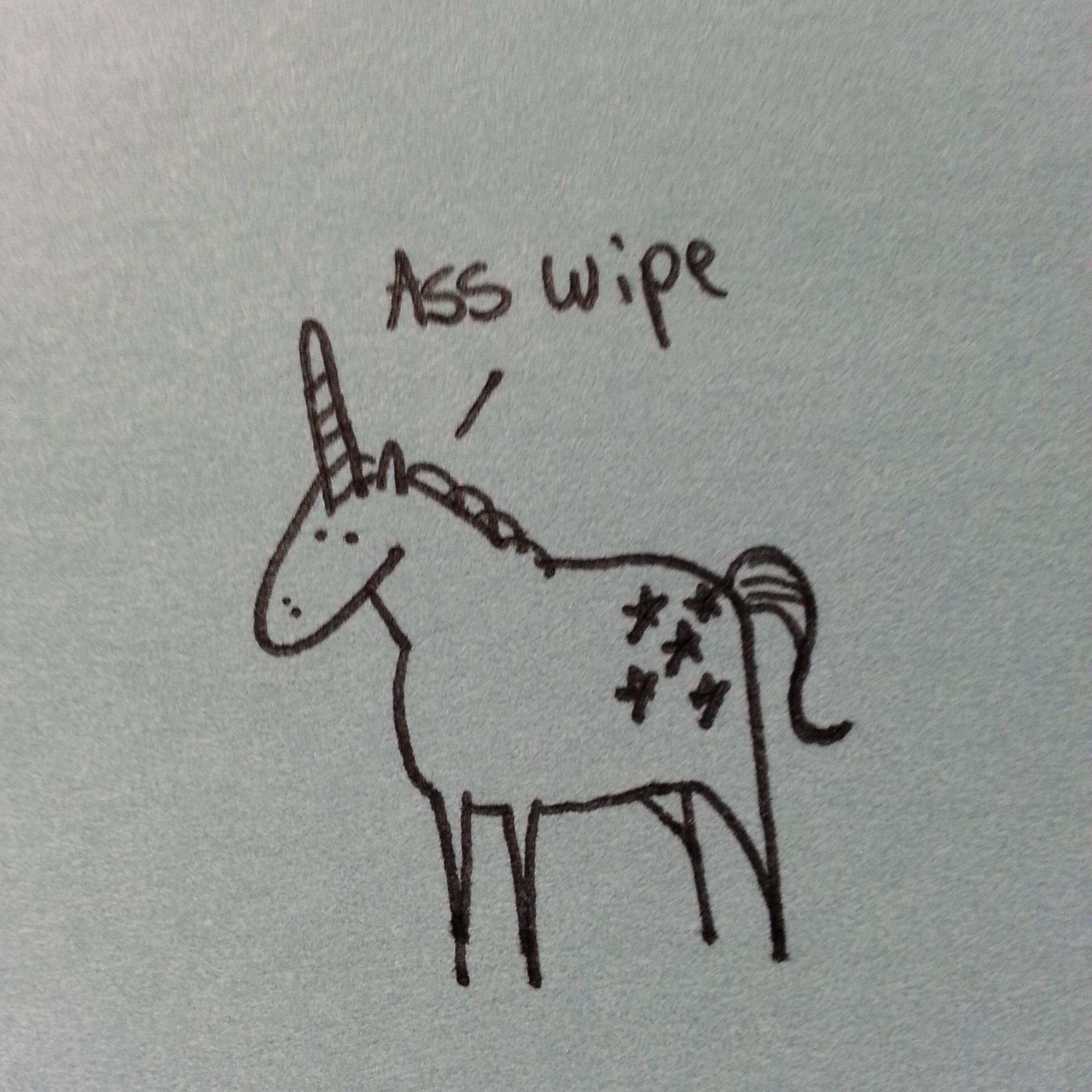 Tiny and vulgar. Also a unicorn.