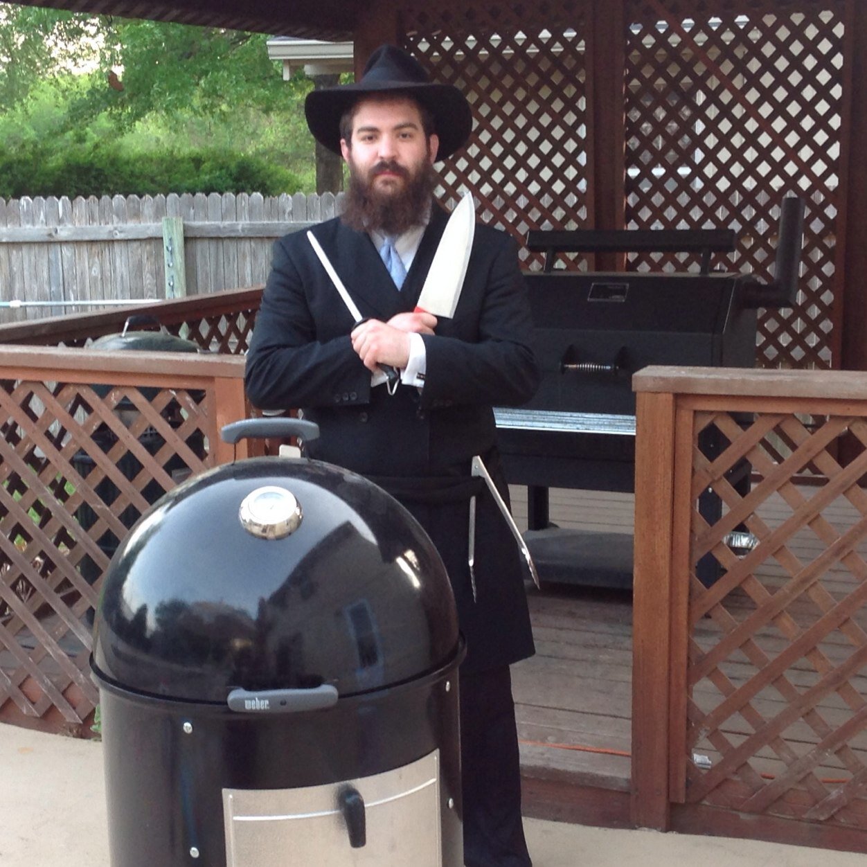 BBQ enthusiast, Pitmaster of RaBBi-Q Kosher Competition BBQ, Kosher Expert. (Def of BBQ: slow cooked with lots of smoke, for the record).