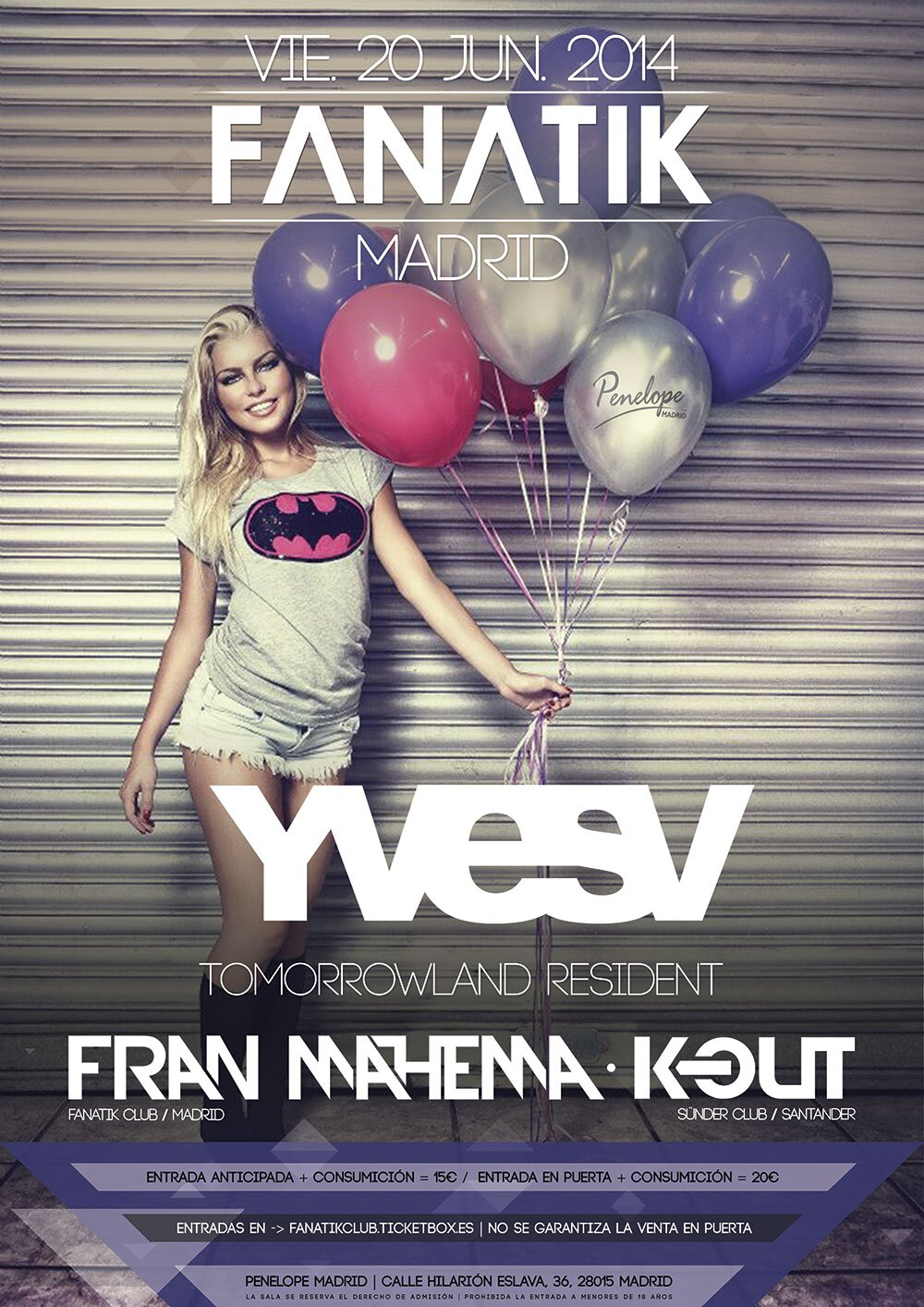 cuenta dedicada al mejor festival EDM de Madrid el 20 de junio en sala penelope madrid info y reservas 675913155 o 654908847