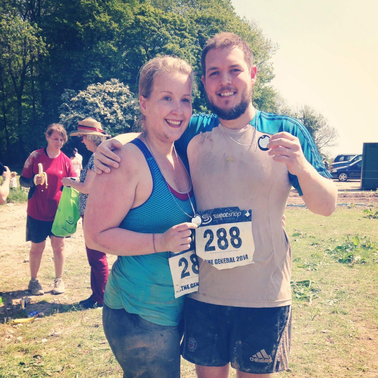 GlassHalfMuddy's profile picture. Lover of mud and obstacles. Wannabe clean eater but dedicated chocolate scoffer. Currently pregnant so have swapped running for swimming!