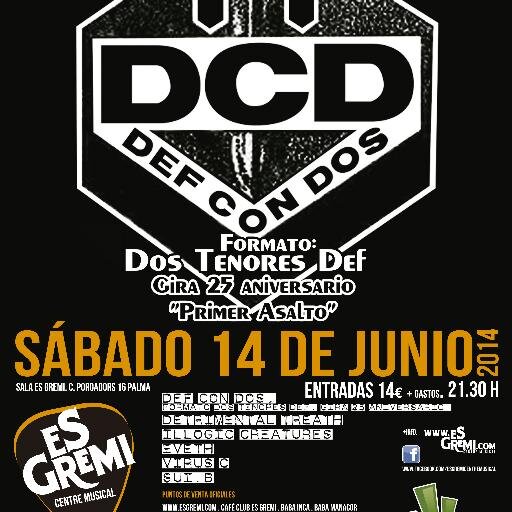 MusicforlifeMF's profile picture. Festival-concierto Benéfico. 14/06/2014. Def Con Dos, Detrimental Threat, Illogic Creatures, Eveth, virus.c, Sui.b, Riot Cats