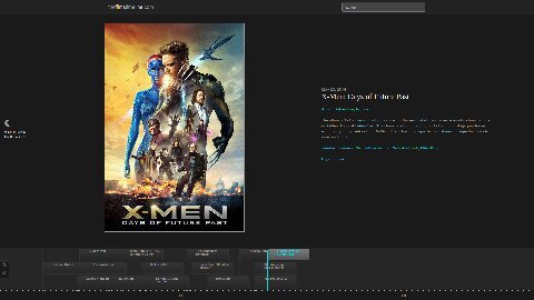 a visual timeline of movies and films by director, cast member, genre etc.