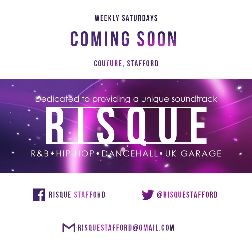 RisqueStafford's profile picture. Weekly Saturdays @ Couture, Stafford