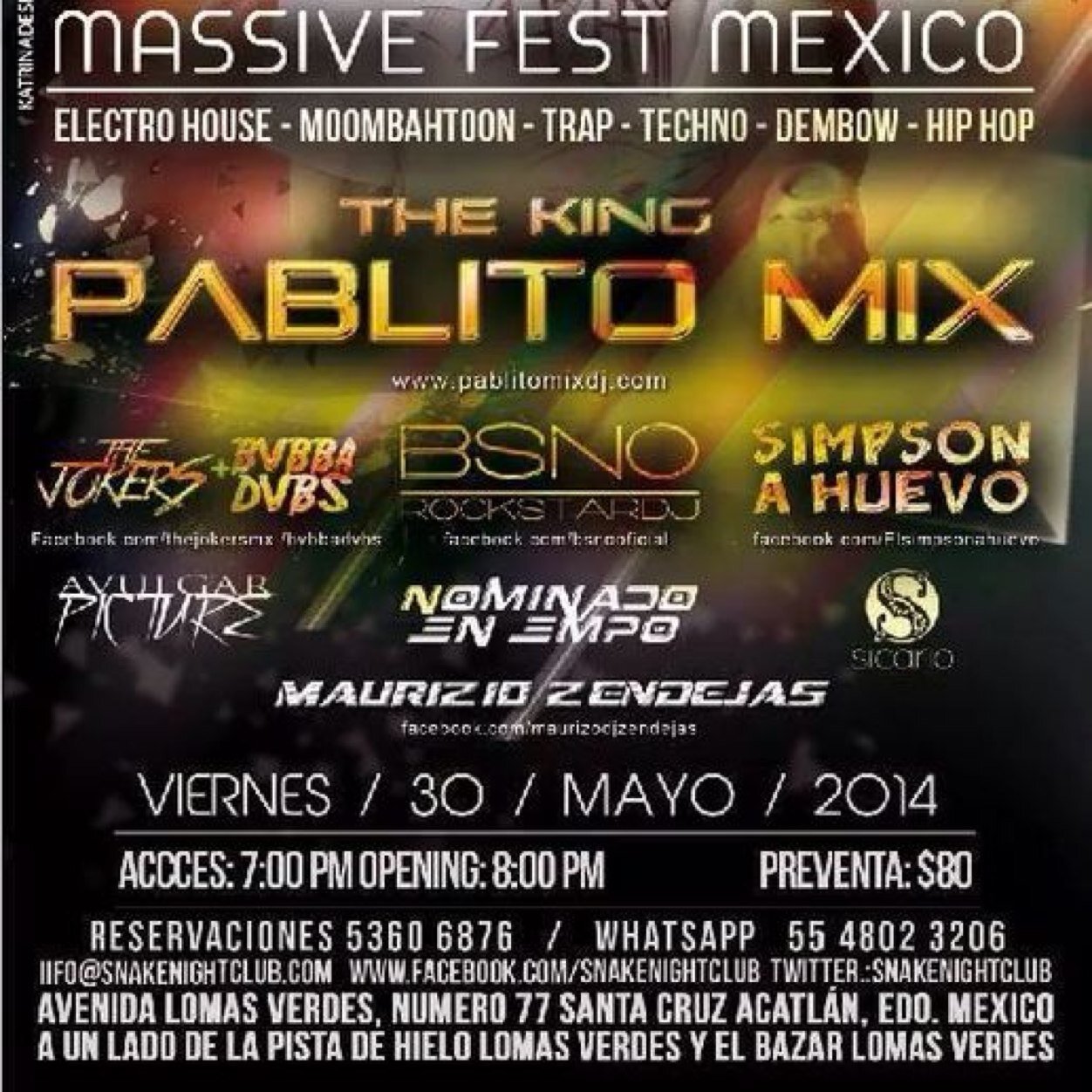MassiveFestMX's profile picture. Reservaciones 5360 6876 / Whatsapp 55 54355504 + INFO https://t.co/4HTd7uUeew