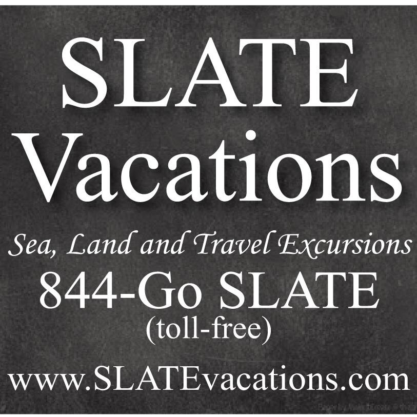 *TEMPORARILY CLOSED *  Family Travel Specialist: Cruises, Resorts, Caribbean, Europe, Disney & more!  Call SLATE...for your Sea, Land and Travel Excursions!