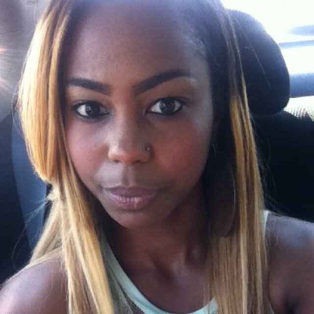 Young black female addicted to retail