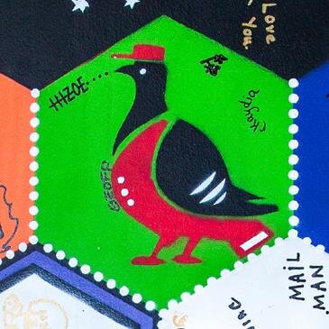 president, erstwhile philatelic society / views/actions/etc expressed do not necessarily reflect eps except when they do / stencil: @wertzateria