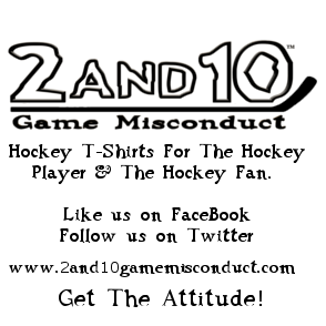 Hockey T-Shirts for the hockey fan and the hockey player. Get The Attitude!  Play hard and Play hockey.