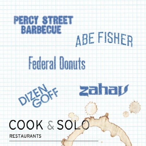 CookNSolo is Steve Cook + Mike Solomonov of @ZahavRestaurant, @PercyStreet Barbecue, @FederalDonuts, @abe_and_diz and upcoming @roostersoupco. We make it nice.