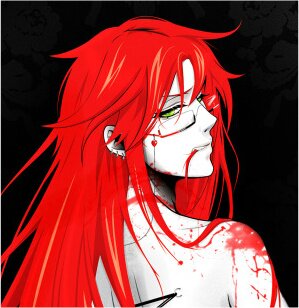 I do love red the most. That's why I love using fresh blood. The more flamboyant a woman is, the more she's as beautiful as a poisonous flower.(On and off))
