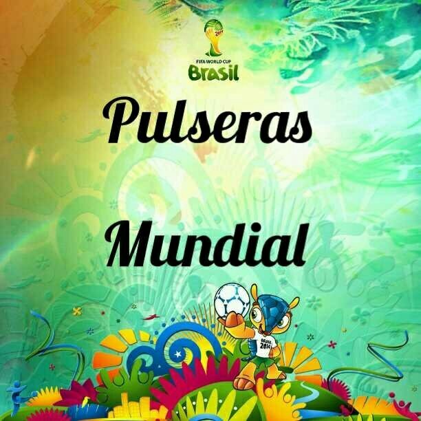 Apoya a tu selección favorita con las mejores pulseras para el Mundial Brasil 2014. Disponibles: España, Italia, Portugal, Brasil, Argentina, Colombia