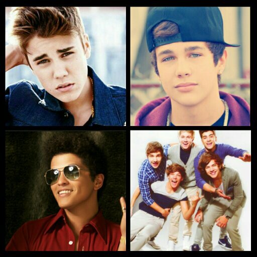 Austin Mahone♡ One Direction♡ Justin Bieber♡ Bruno Mars♡