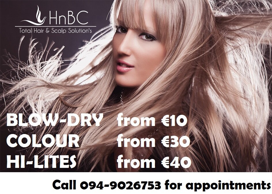 HnBCCastlebar's profile picture. HnBC 2 Ellison Street, Castlebar.
094 9026753
Hair Clinic, Hair salon, extensions and 
products