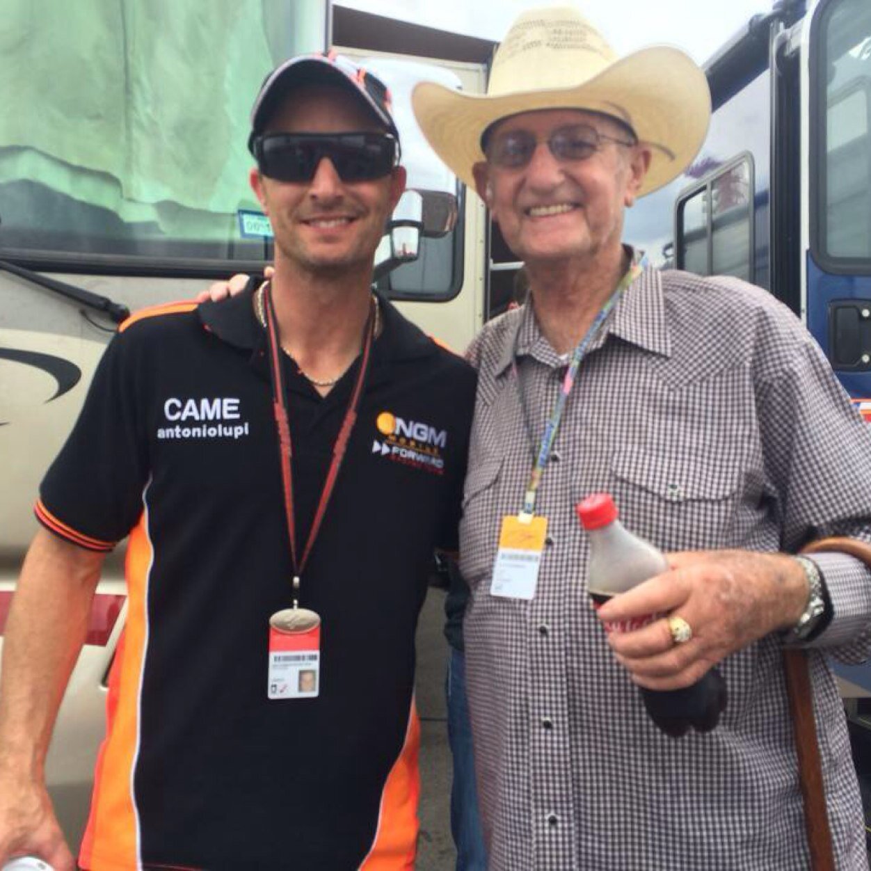 The Father of retired MotoGP pilot Colin Edwards II now turned commentator, aka Colin Sr, Senior or Pop as Colin calls me.