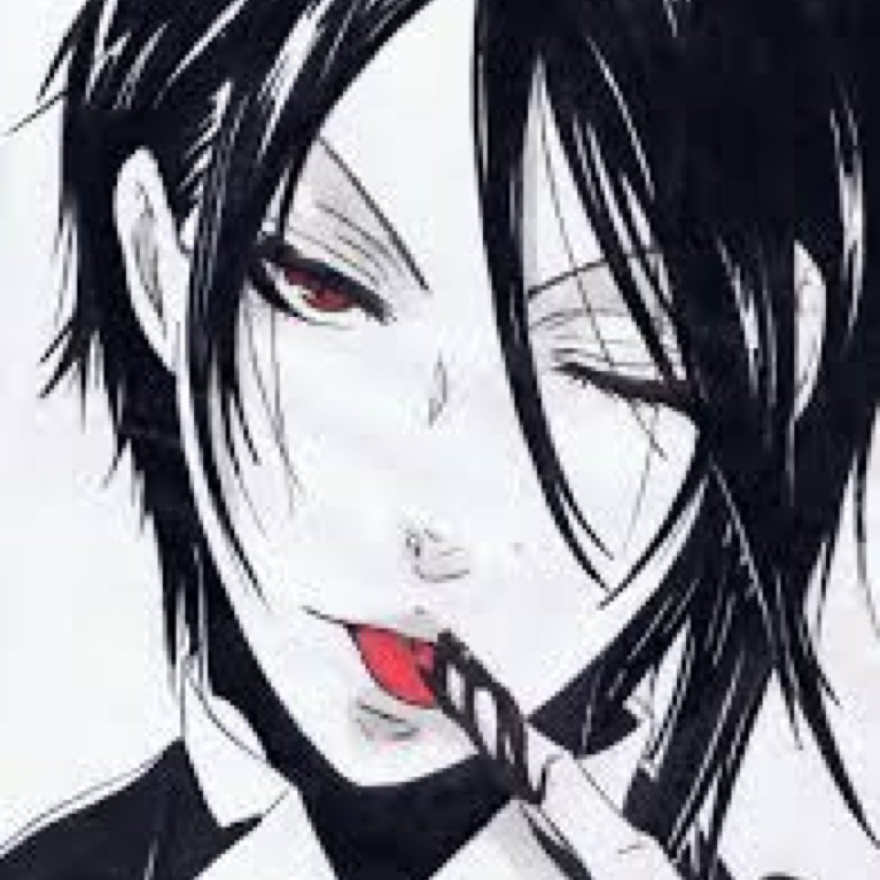 Greetings. *bows* My name is Sebastian Michaelis, and I am the humble butler of my master Ciel Phantom. I will stand at his sife until he acheives his goal.
