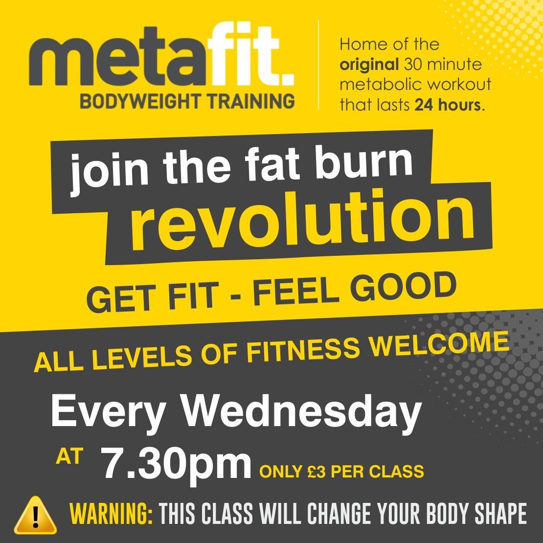Home of the original 30 minute metabolic workout that lasts 24 hours.