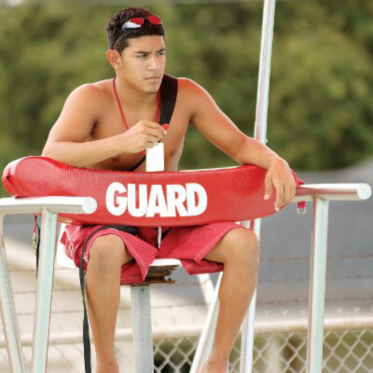 Forever yelling at kids to walk. Getting paid to tan. Blowin my whistle all day long 
#GuardLife