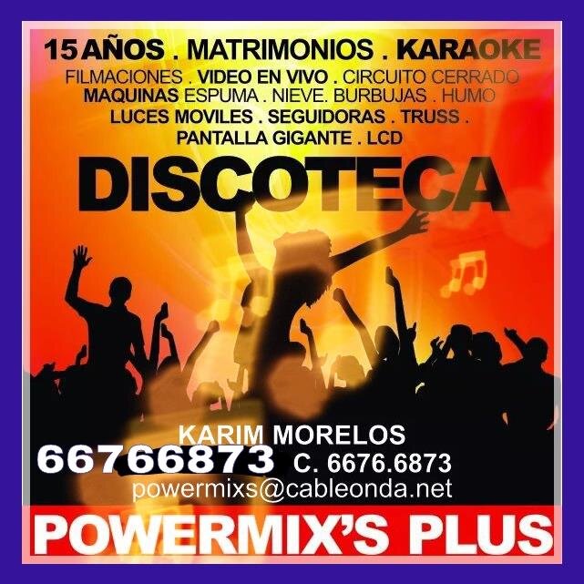 DISCOTECAMOVIL1's profile picture. DISCOTECA MOVIL      powermixs@cableonda.net   llámanos al 66766873