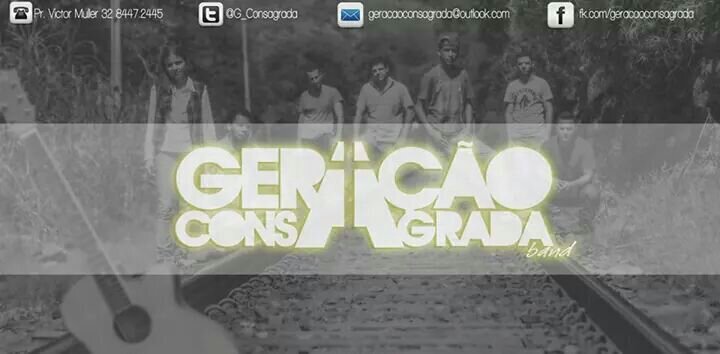 G_Consagrada's profile picture. Banda Geração Consagrada
Pr. Victor Muller (32) 8447-2445
http://t.co/HGur4WOjFf
geracaoconsagrada@outlook.com