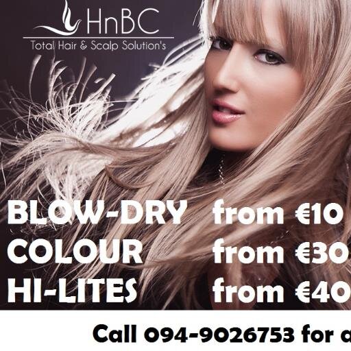 HnBC 2 Ellison Street, Castlebar. 094 9026753 
Hair Clinic, Hair salon, extensions and products