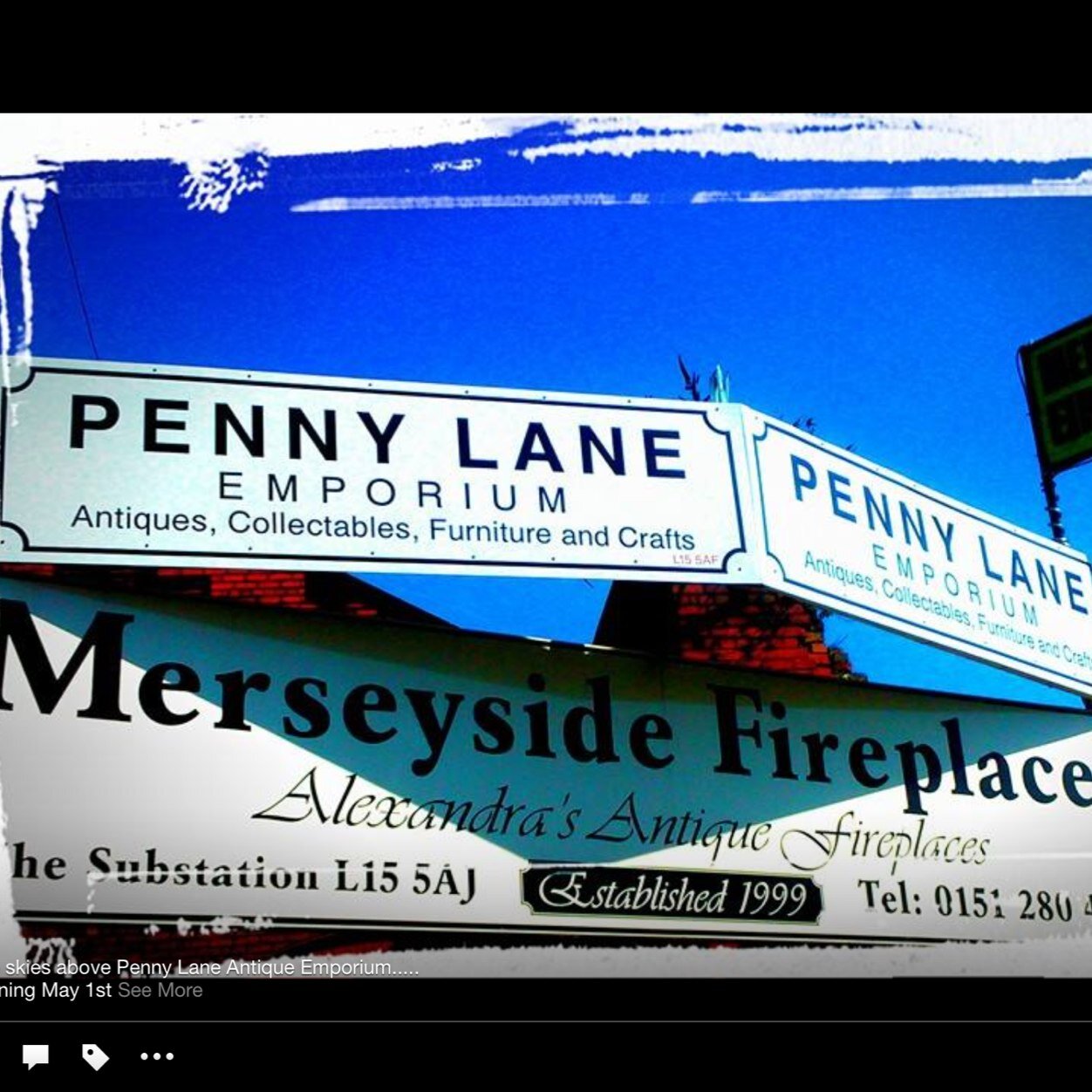 Retail units on Smithdown Road Liverpool selling collectibles, antiques,upcycled furniture, crafts, art,cards, vintage clothing and jewellery.