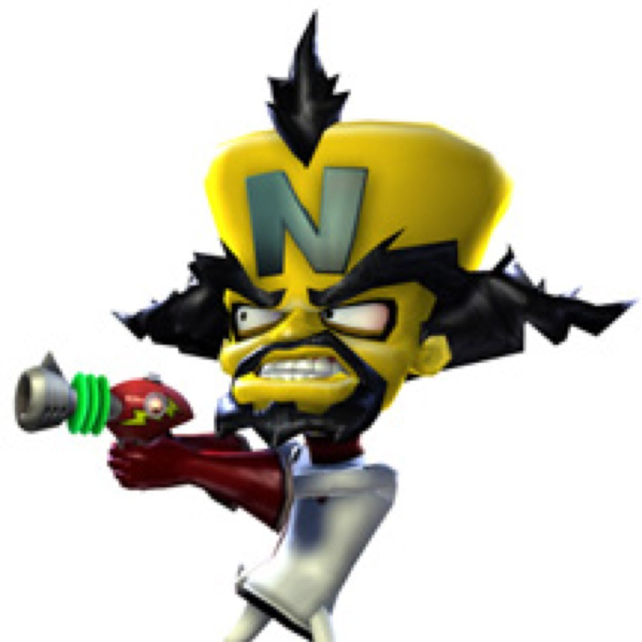 The names Cortec/Cortex. A evil scientist who shall dominate all soon enough. Just got to get rid of that bandicoot. No crystals or you'll become crystal crazy!