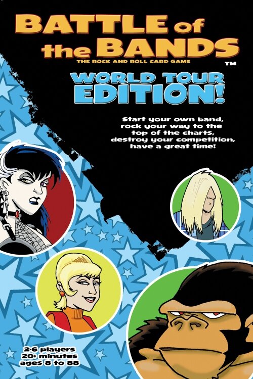 The premier Rock and Roll Card Game is back...but now it's taking over the world! Battle of the Bands: World Tour Edition, the game where you are the star