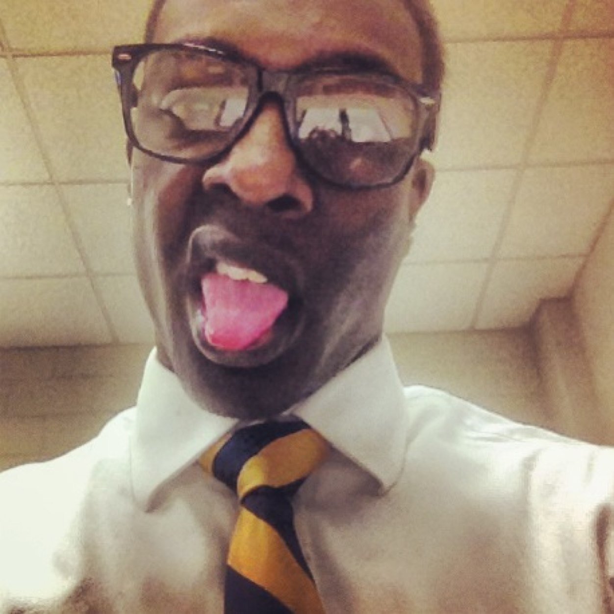 Young satisfied African American male with all the reasons to give up, but quitting never crosses my mind... #USM '15 #Woodland #MiamiHeat