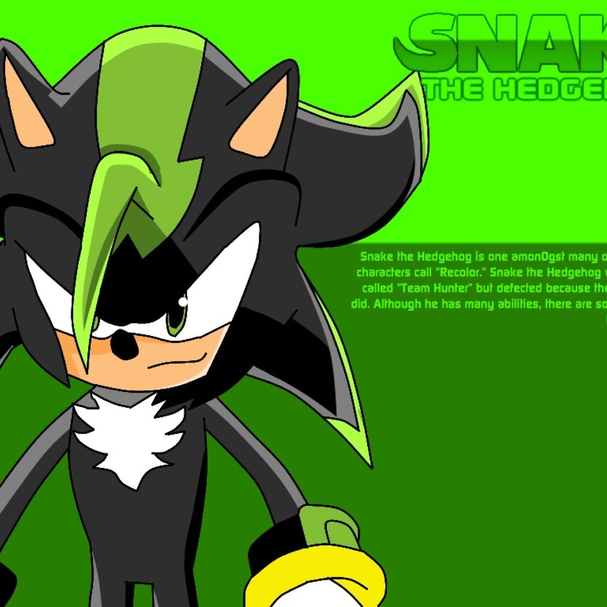 Im a poisoness snake thats how i got my name snake the hedgehog #Single