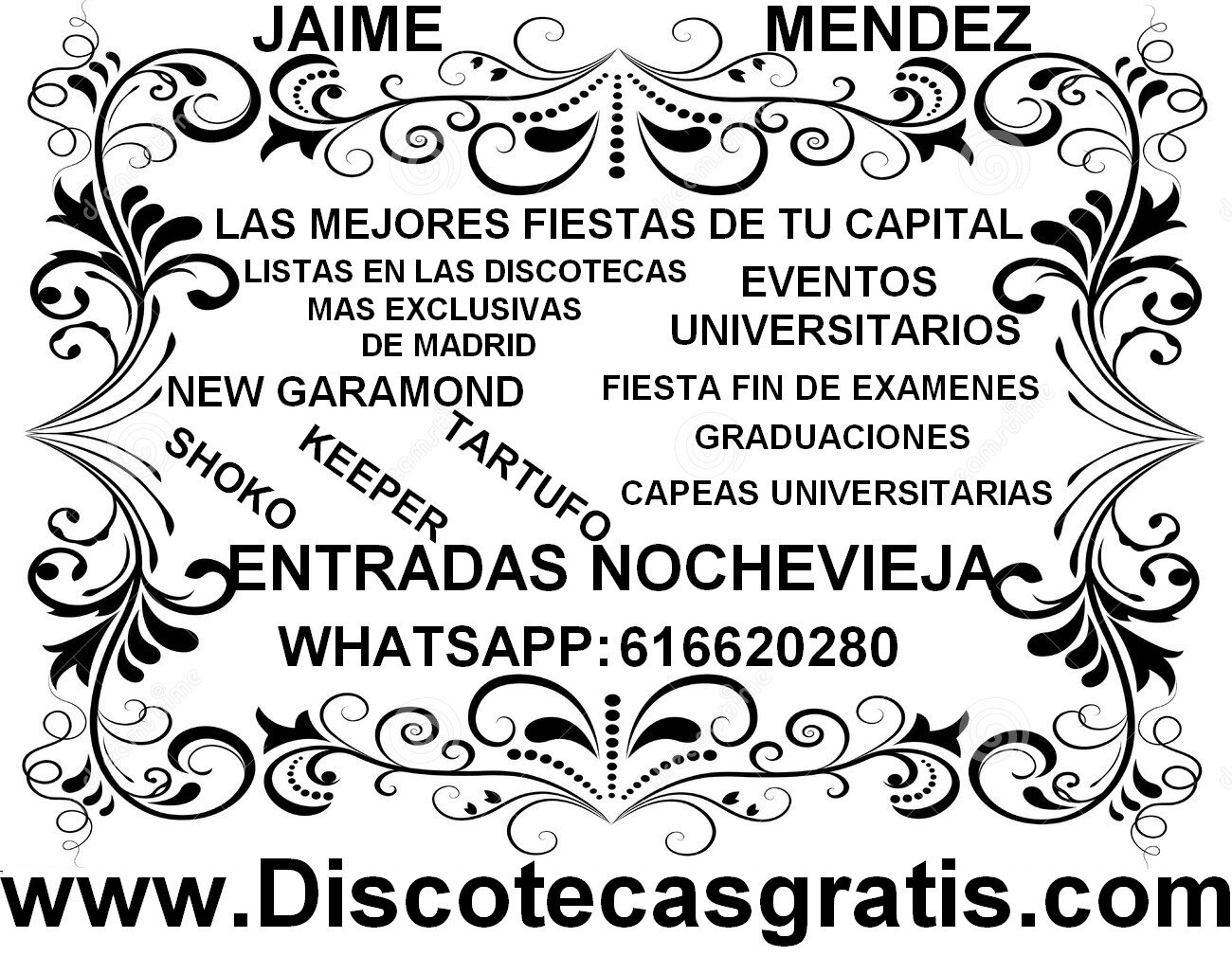 Pagina creada para que tengais listas en todas las discotecas de madrid y conozcais a la gente que salga esa noche en la discoteca