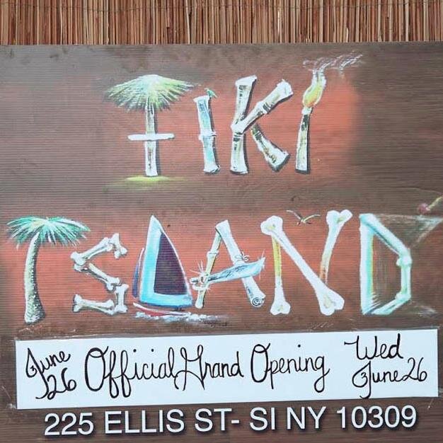 Tiki Island at Port Atlantic Yacht Club, 225 Ellis Street, Staten Island, NY 10307.  Outdoor bar, DJ, waterfront restaurant, marina. #tikiisland #tikiislandsi