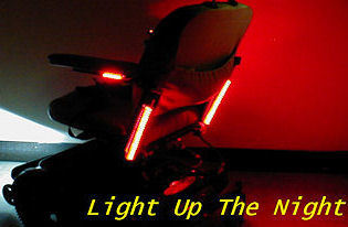 At Bright Lite Mobility our goal is safety & visibility. LED lighting and remote control operation. In a wheel chair, on a bicycle or walking..Be visible