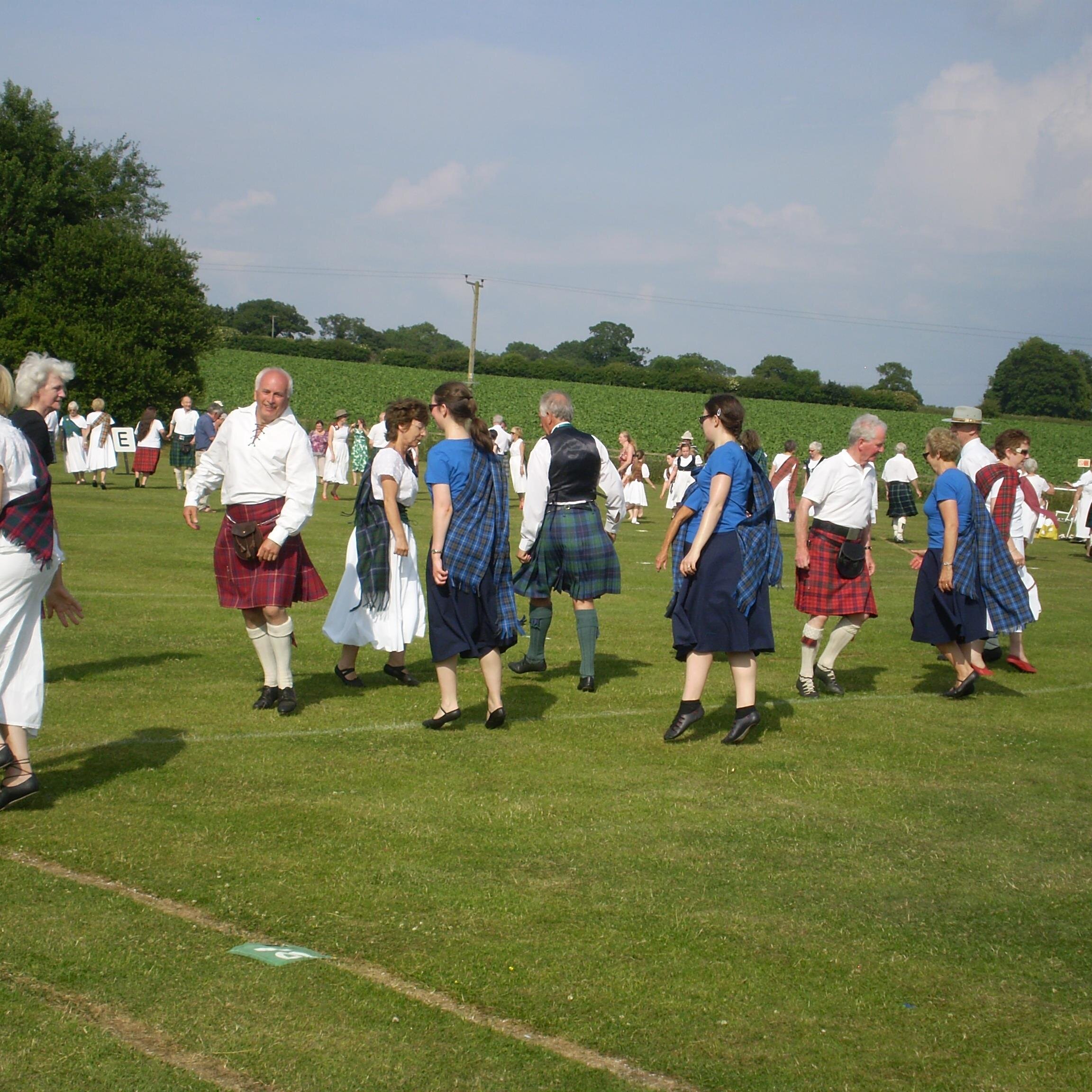 Annual Scottish Country Dancing festival in north Leeds each July: outdoor mass, demo & children's dancing in the afternoon then social dance in the evening.