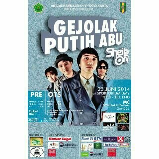 Gejolak Putih Abu @Moegayk @Sportorium UMY 23 juni 2014 please come and join!!! CP: 087738831847 | tiket presale: Fest: 25K Tribun 35K VIP 55K.