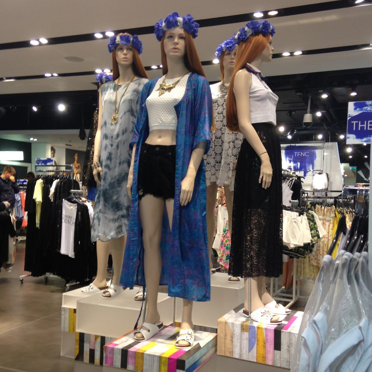 Showcasing all the brands located at Topshop Oxford Circus on floor -2!