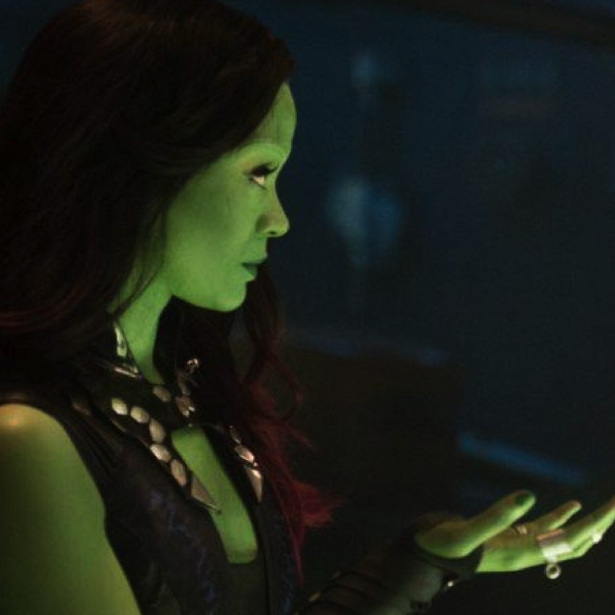 They label me as the most dangerous woman in the universe, but you'll remember is Gamora. The green lady with skills in martial arts, watch your back toots.