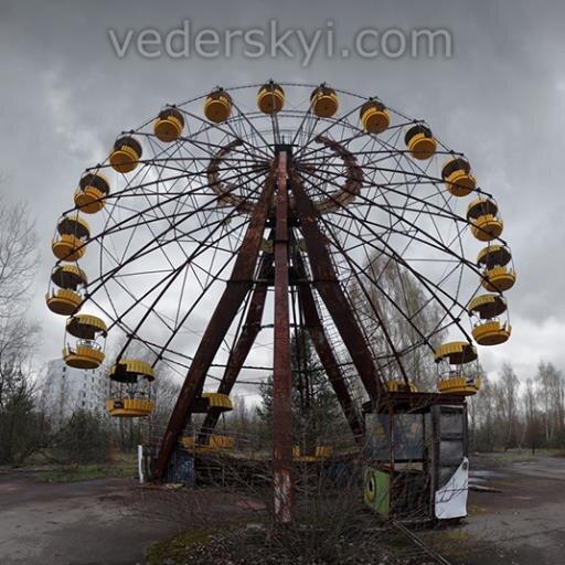 Abandoned Pripyat Ghost town, Chernobyl Exclusion zone in serie of artistic panoramic photographs by Stanislav Vederskyi. Fine Art photo prints at Artfinder