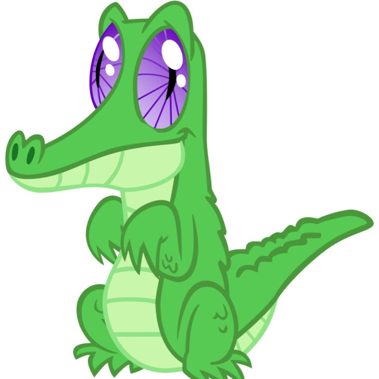 (Is @EQG_Pinkie's pet aligator with no teeth. Likes to appear out of hair.) Braak!