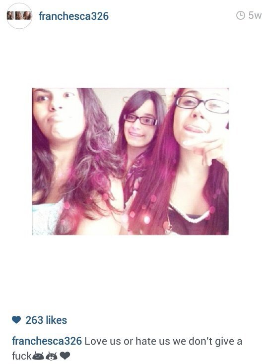 follow on instagram; franchesca326